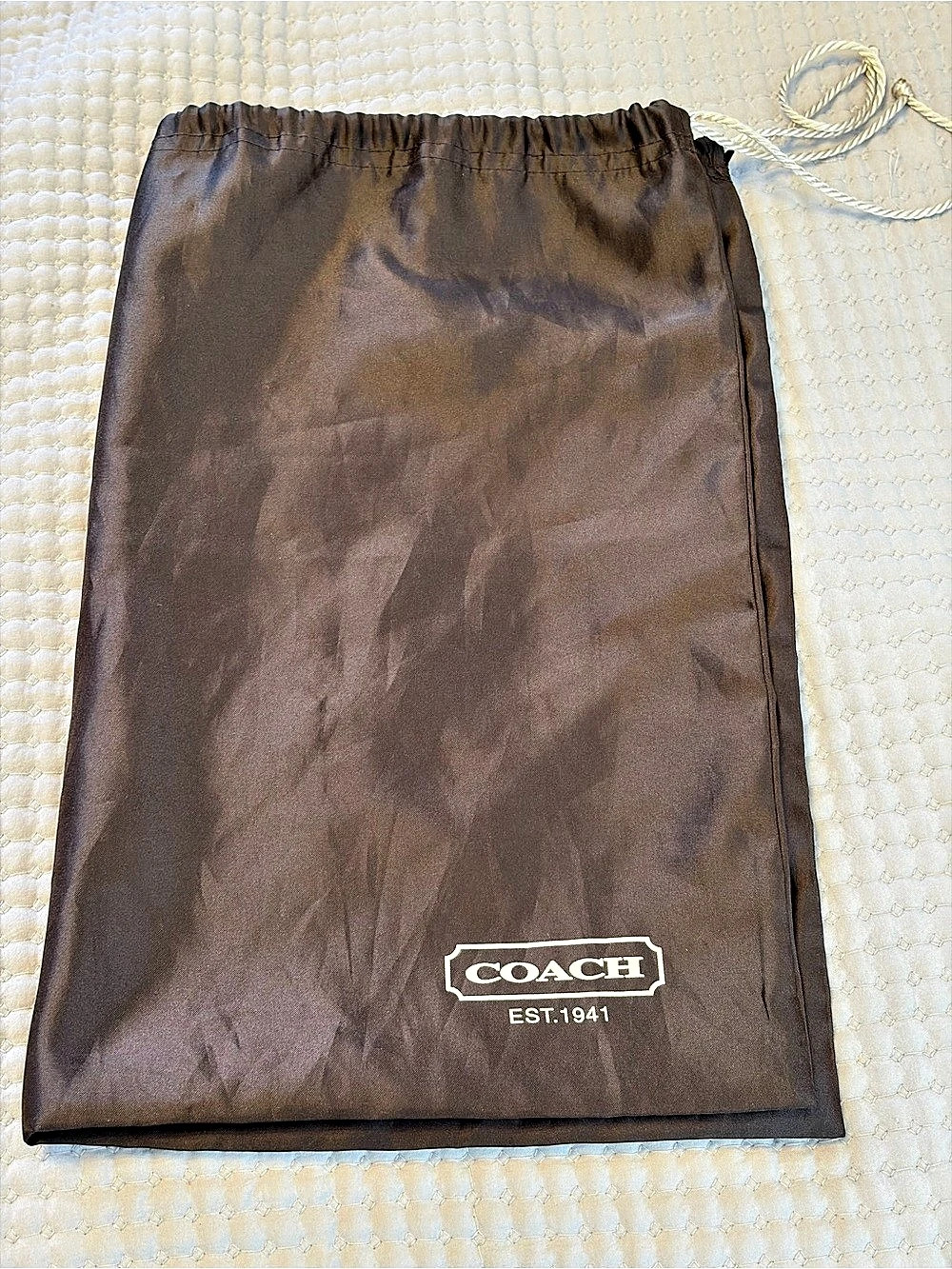 Coach Drawstring Travel Shoe Bag Brown Like New